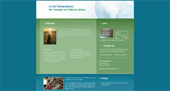 Desktop Screenshot of aliferememberedcremation.com