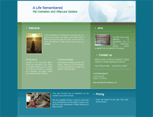 Tablet Screenshot of aliferememberedcremation.com